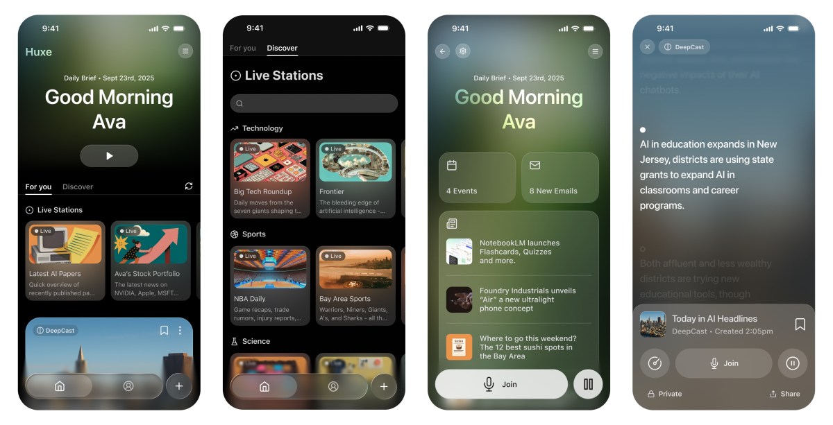 Huxe, ứng dụng tạo podcast AI từ cựu kỹ sư Google, tuyên bố ngừng hoạt động