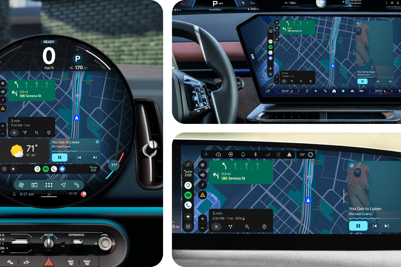 Màn hình hiển thị đa dạng trên Android Auto