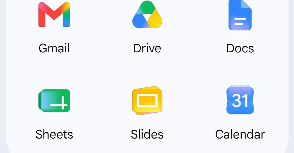 Google bắt đầu triển khai giao diện mới cho các biểu tượng ứng dụng Workspace