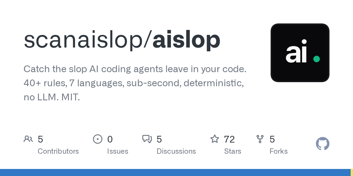 AISlop: Công cụ CLI phát hiện và sửa chữa các lỗi "AI Slop" trong mã nguồn