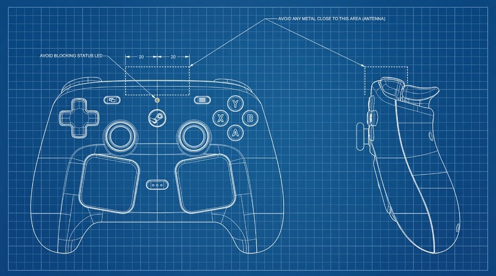 Sơ đồ kỹ thuật của Steam Controller