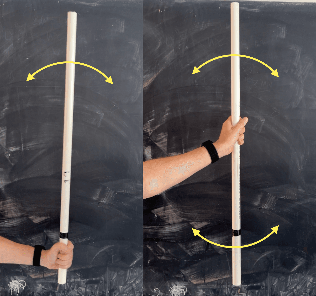 Thử nghiệm mô-men quán tính với cây gậy