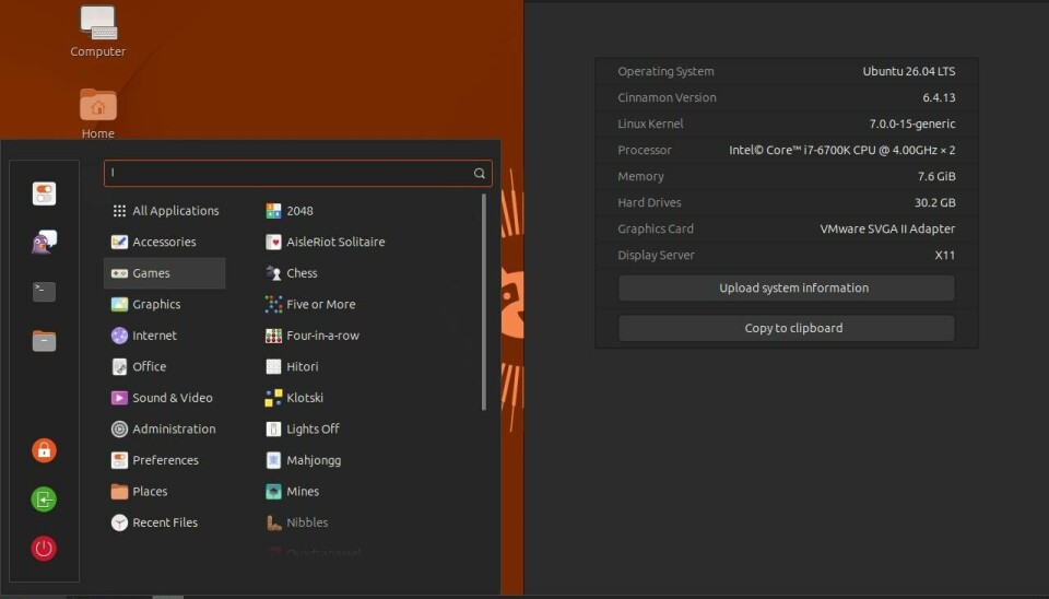 Xubuntu 26.04 vẫn sạch sẽ và gọn gàng – chỉ có một vài ứng dụng cho thấy đây là bản cài đặt đầy đủ