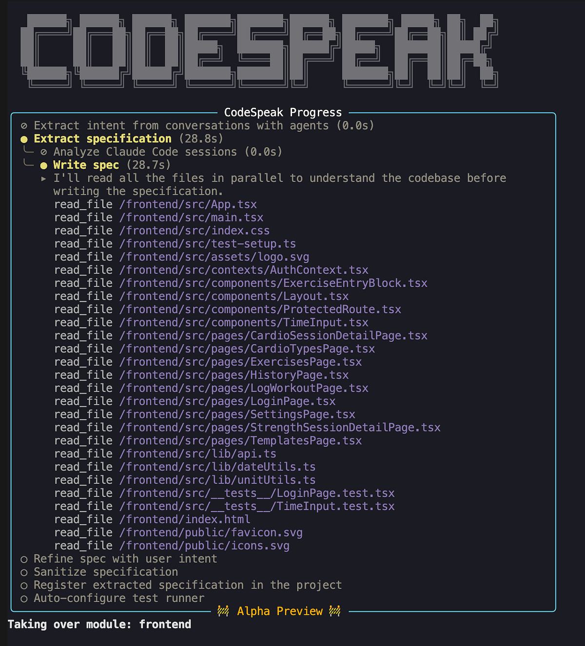 Cấu trúc mô-đun đề xuất bởi CodeSpeak