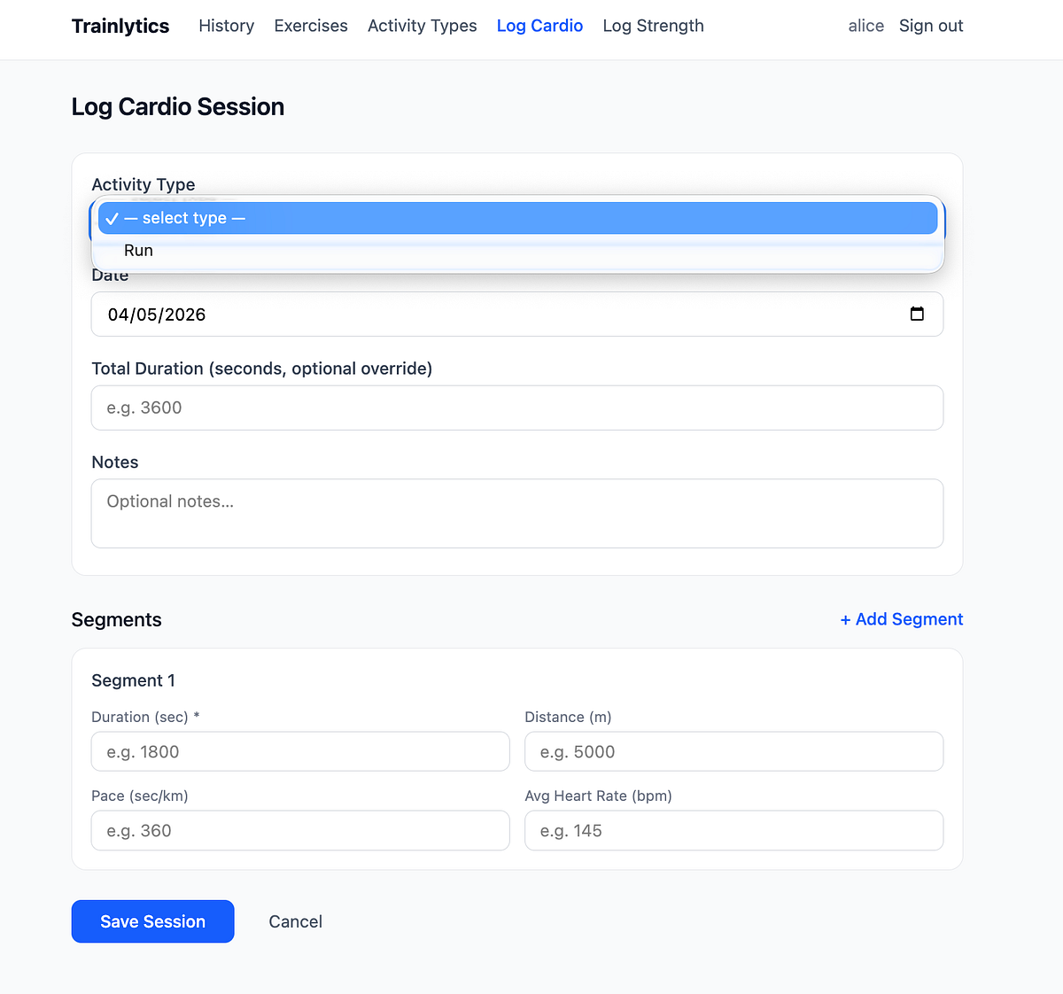 App Interface