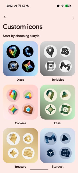 Màn hình Pixel với bộ icon disco lấp lánh