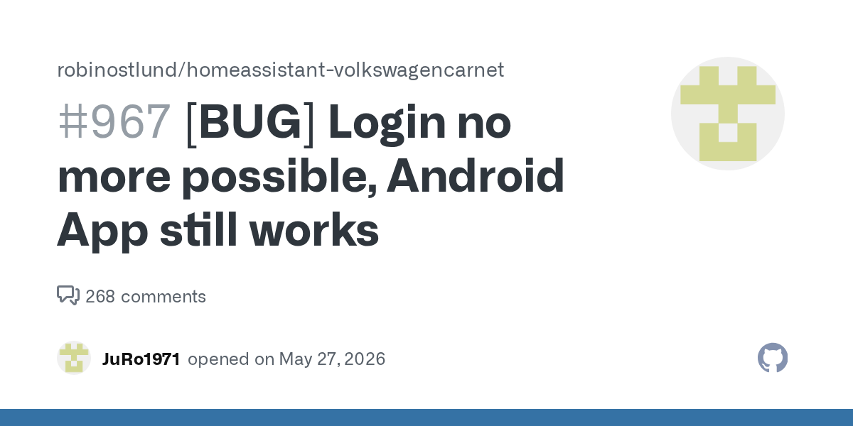 Volkswagen chặn truy cập Home Assistant, yêu cầu cơ chế xác thực Client Assertion mới