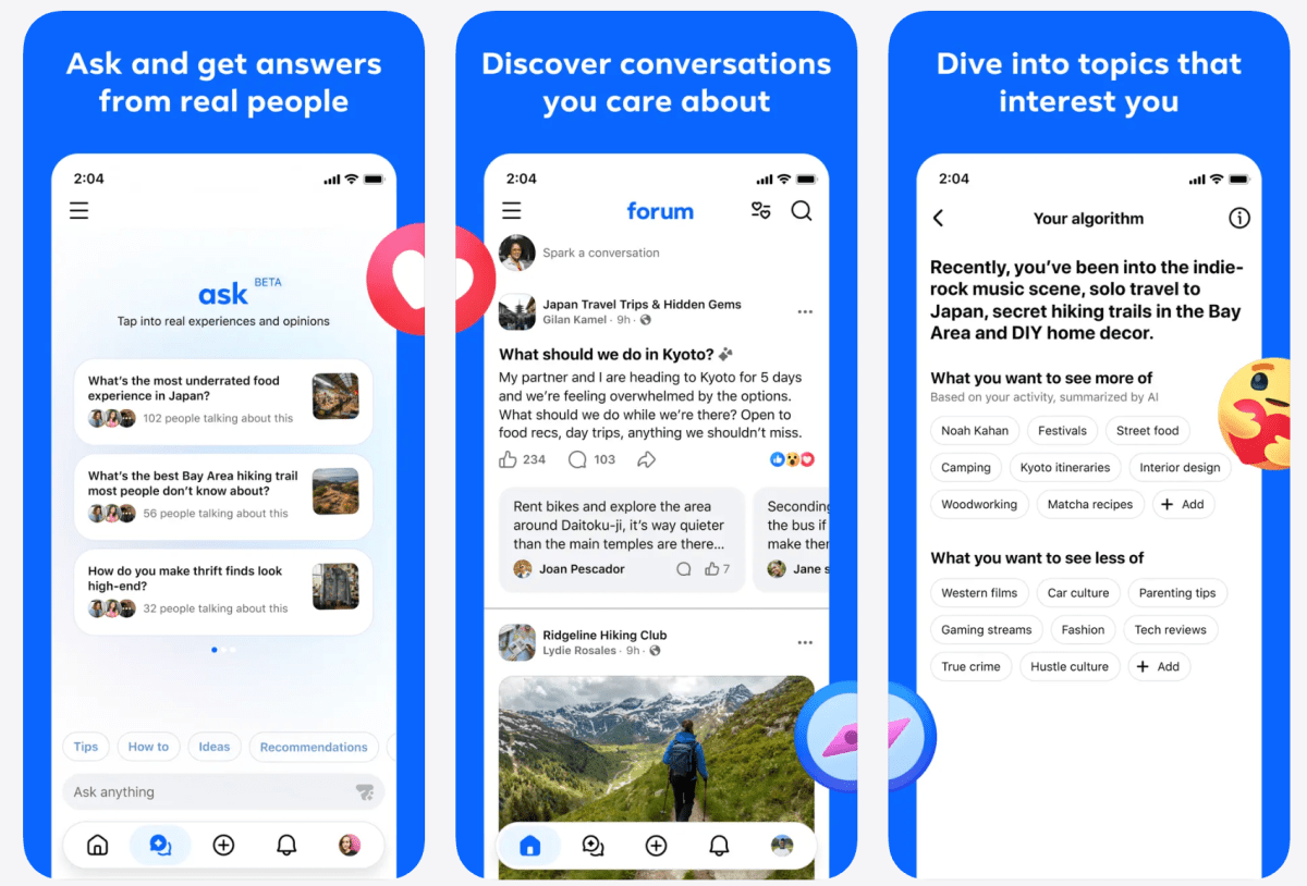 Meta âm thầm ra mắt ứng dụng Forum tương tự Reddit với tính năng AI tích hợp