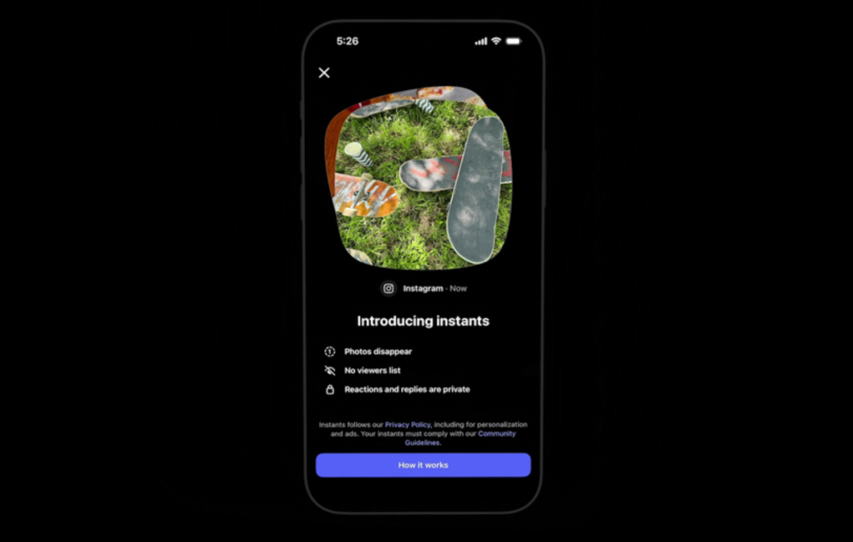 Instagram ra mắt tính năng "Instants": Trải nghiệm ảnh tự phát, biến mất sau 24 giờ