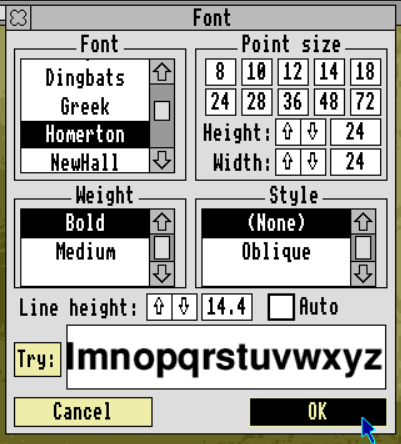 Giao diện RISC OS và PipeDream
