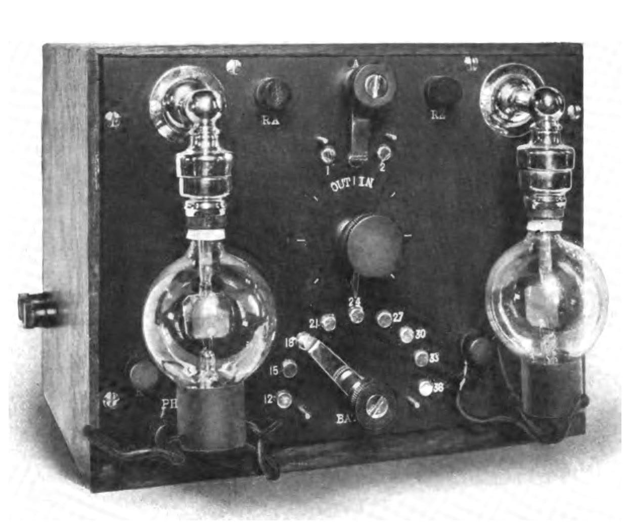 Máy thu radio sử dụng các ống Audion sơ khai