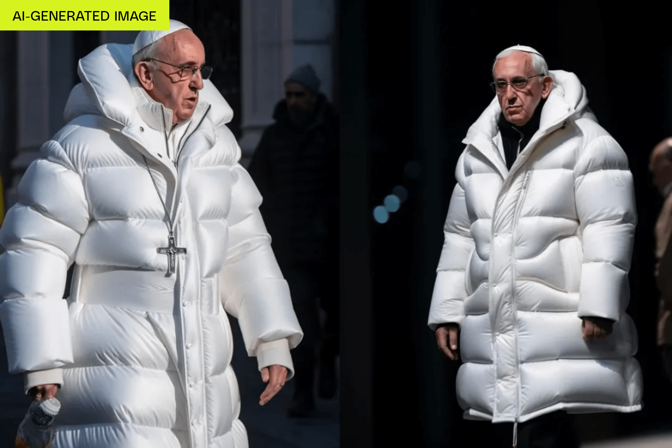 Hình ảnh minh họa về Deepfake của Giáo hoàng Francis từng gây tranh cãi
