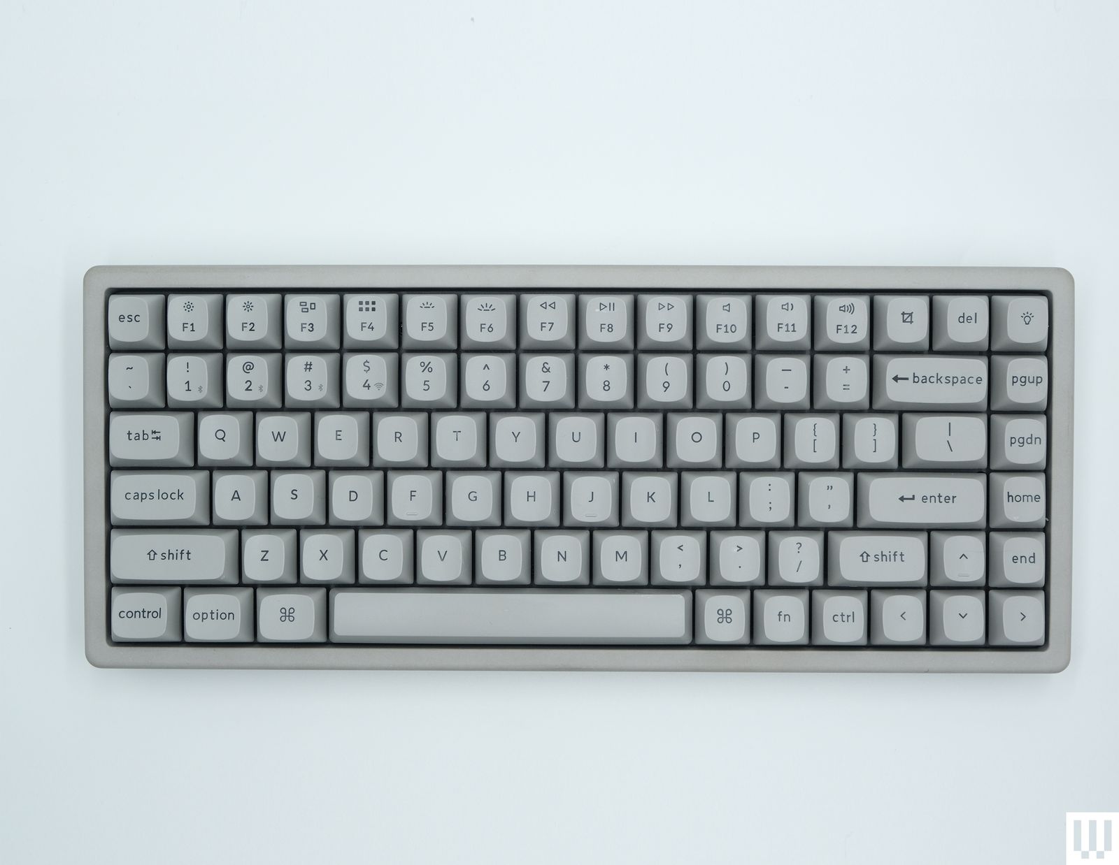 Keychron K2 HE Concrete Edition nhìn từ trên xuống