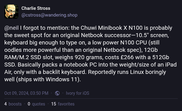 Chuwi Minibook X