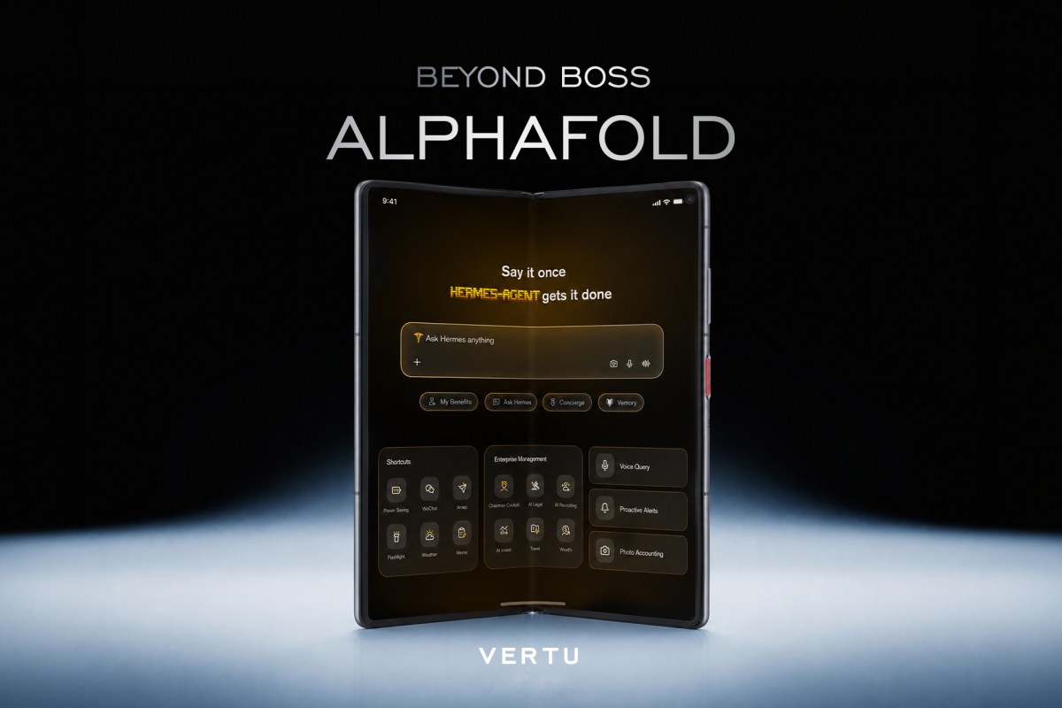 Vertu ra mắt smartphone gập AI Alphafold dành cho giới doanh nhân với giá từ 6.880 USD