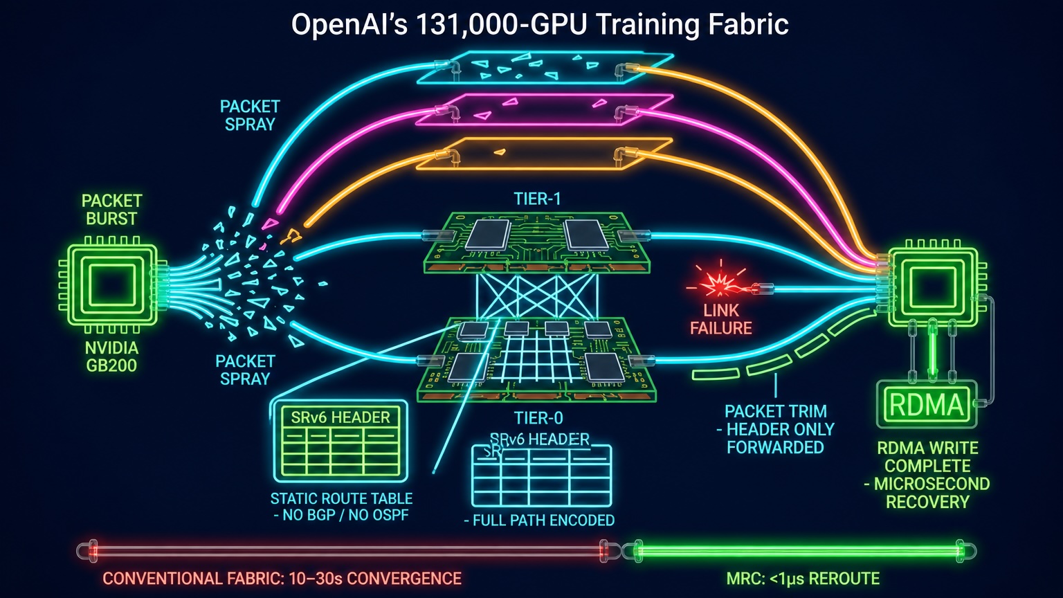 Những quyết định mạng máy tính "ngược đời" giúp OpenAI vận hành 131.000 GPU