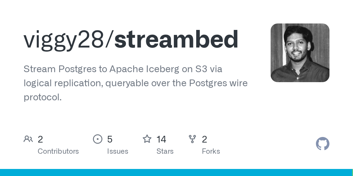 Streambed: Công cụ CDC chuyển dữ liệu Postgres sang Iceberg trên S3, không cần ETL hay Spark