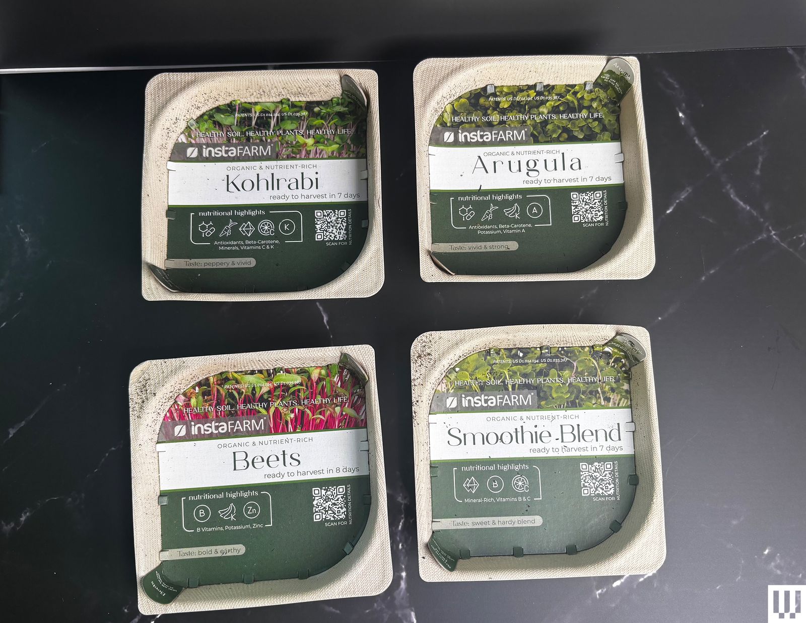 Instafarm Automated Indoor Microgreens Garden greens trays