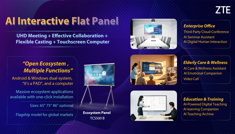 Màn hình tương tác AI của ZTE được giới thiệu tại sự kiện