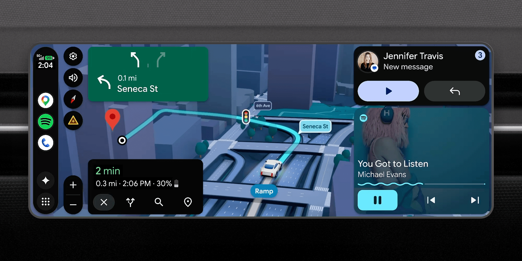 Giao diện và các tiện ích trên Android Auto