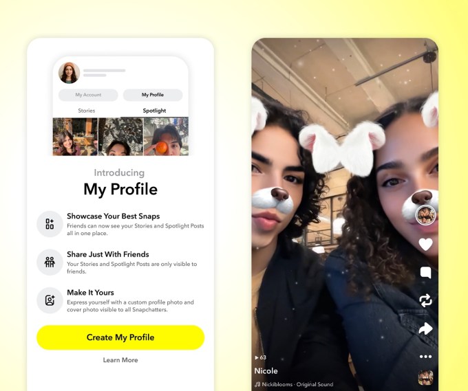 Giao diện Snapchat