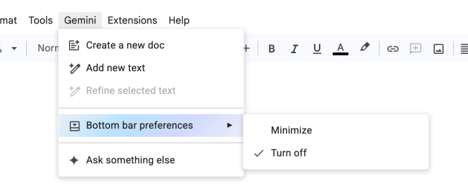 Cài đặt trong Google Docs