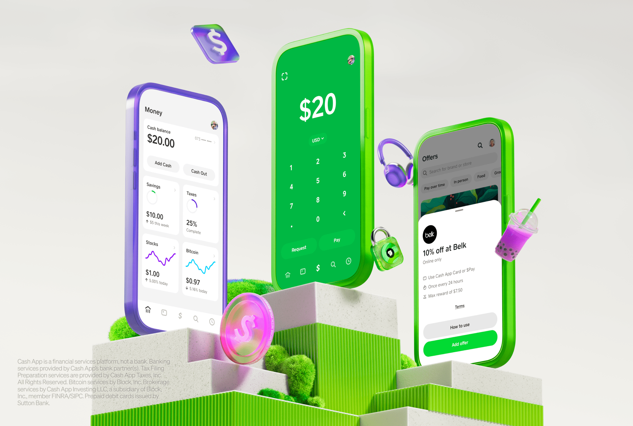Giao diện dịch vụ Cash App Mobile