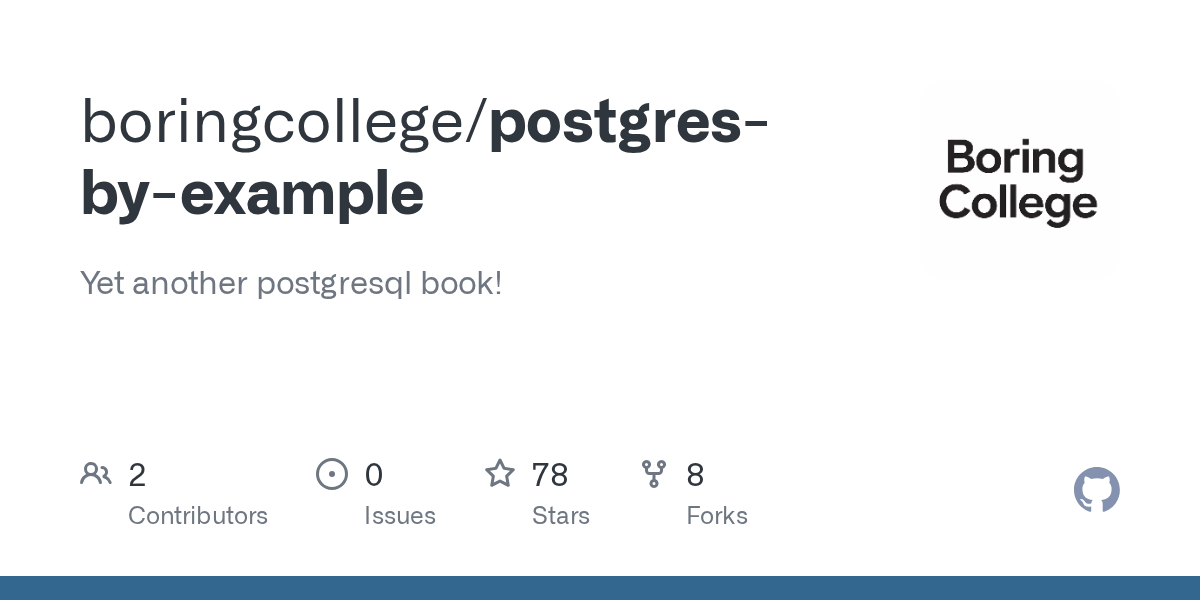 Postgres by Example: Hướng dẫn thực hành PostgreSQL qua các ví dụ SQL minh họa