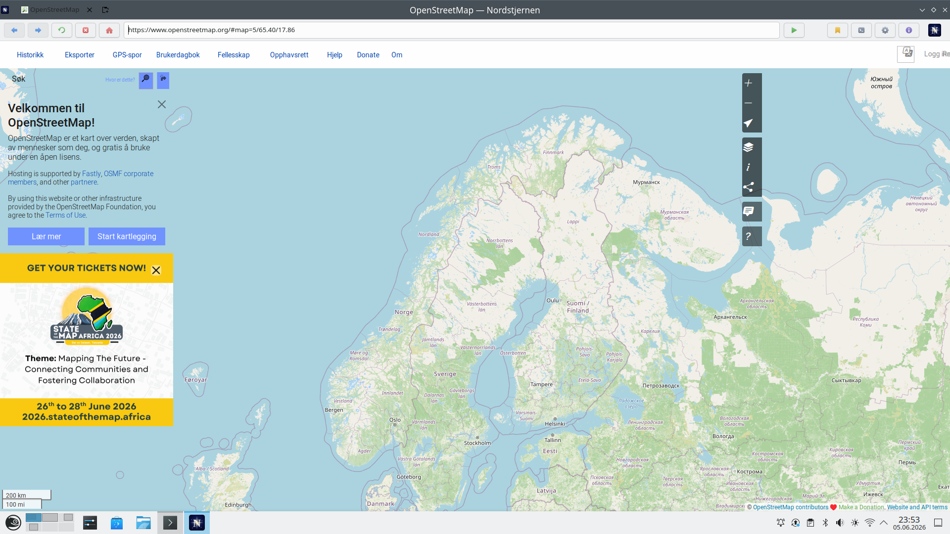 Giao diện trình duyệt Nordstjernen
