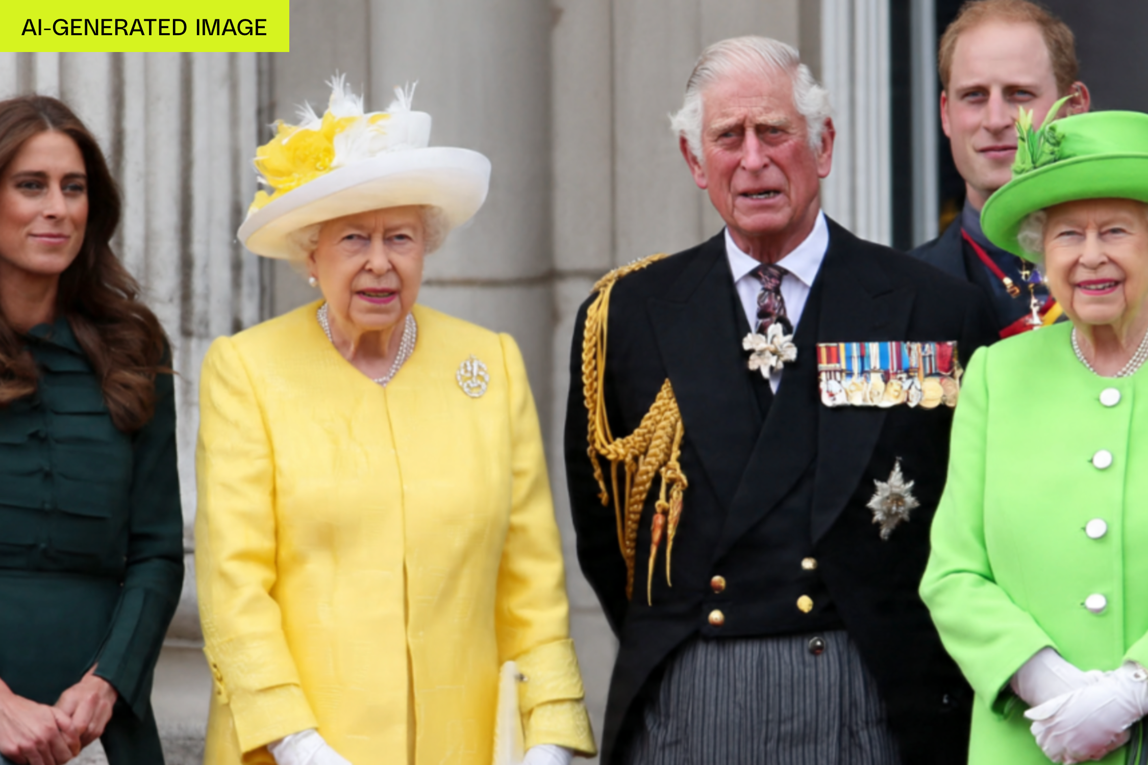 Hình ảnh AI bị lỗi với hai Nữ hoàng Elizabeth