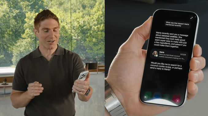 Màn hình demo tính năng mới của Siri