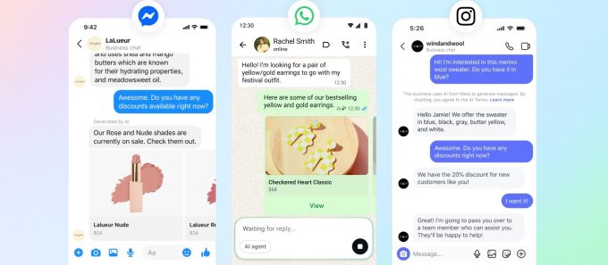 Giao diện Meta Business Agent trên WhatsApp