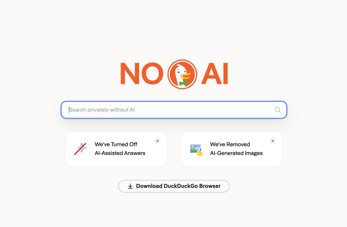 DuckDuckGo ra mắt tiện ích tìm kiếm "không AI" khi lượng người dùng tăng vọt