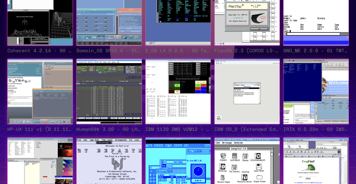 Virtual OS Museum: "Cỗ máy thời gian" giúp bạn trải nghiệm lại hơn 600 hệ điều hành kinh điển