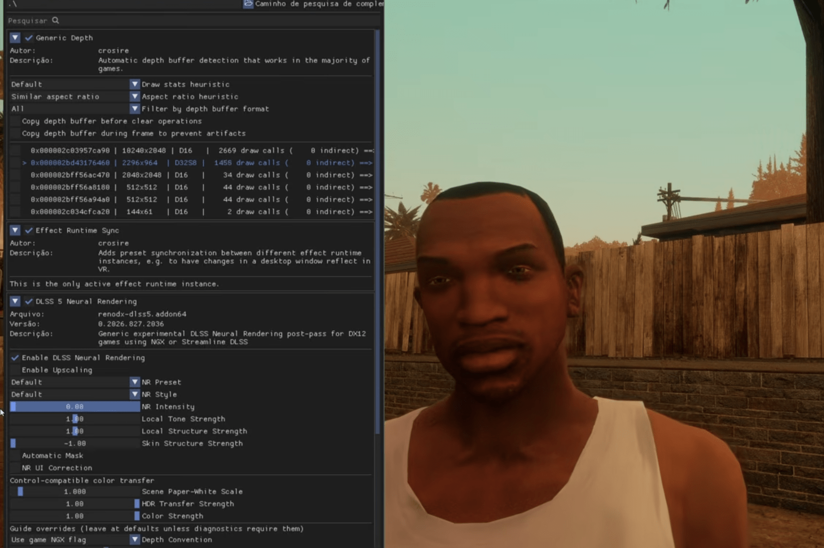 Mod DLSS 5 thay đổi ánh sáng và làm khuôn mặt CJ trong GTA: San Andreas rõ nét hơn
