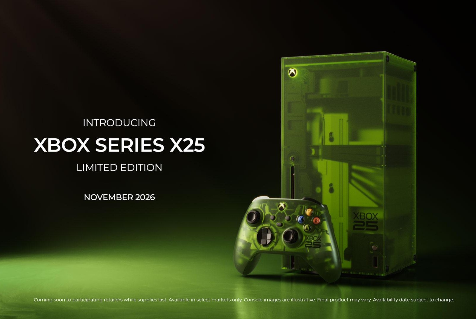 Xbox Series X bản kỷ niệm 25 năm với màu OG Green trong suốt