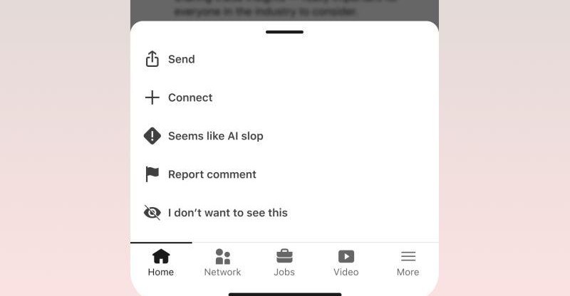 Hơn một triệu người đã bấm nút 'AI slop' của LinkedIn