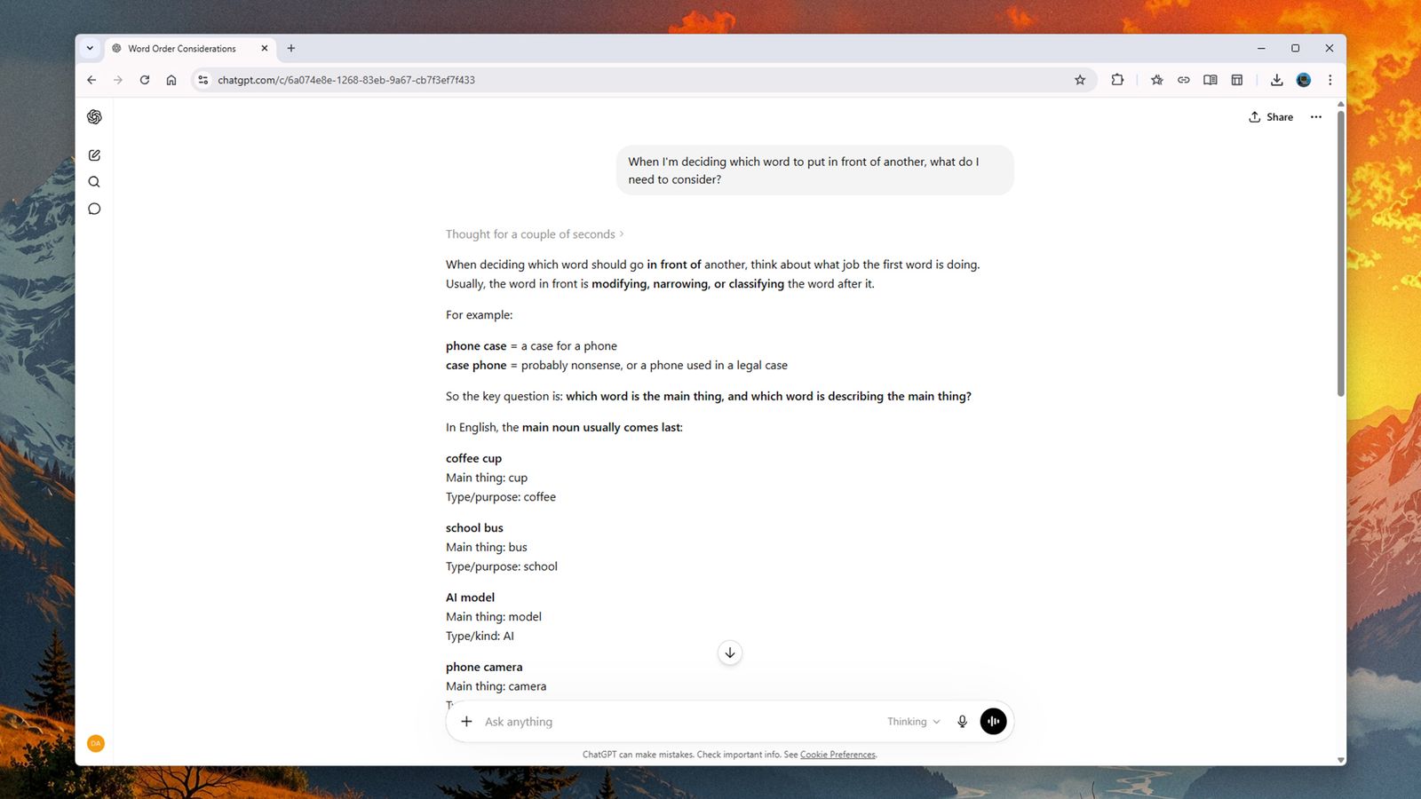 Minh họa chatbot AI trên máy tính