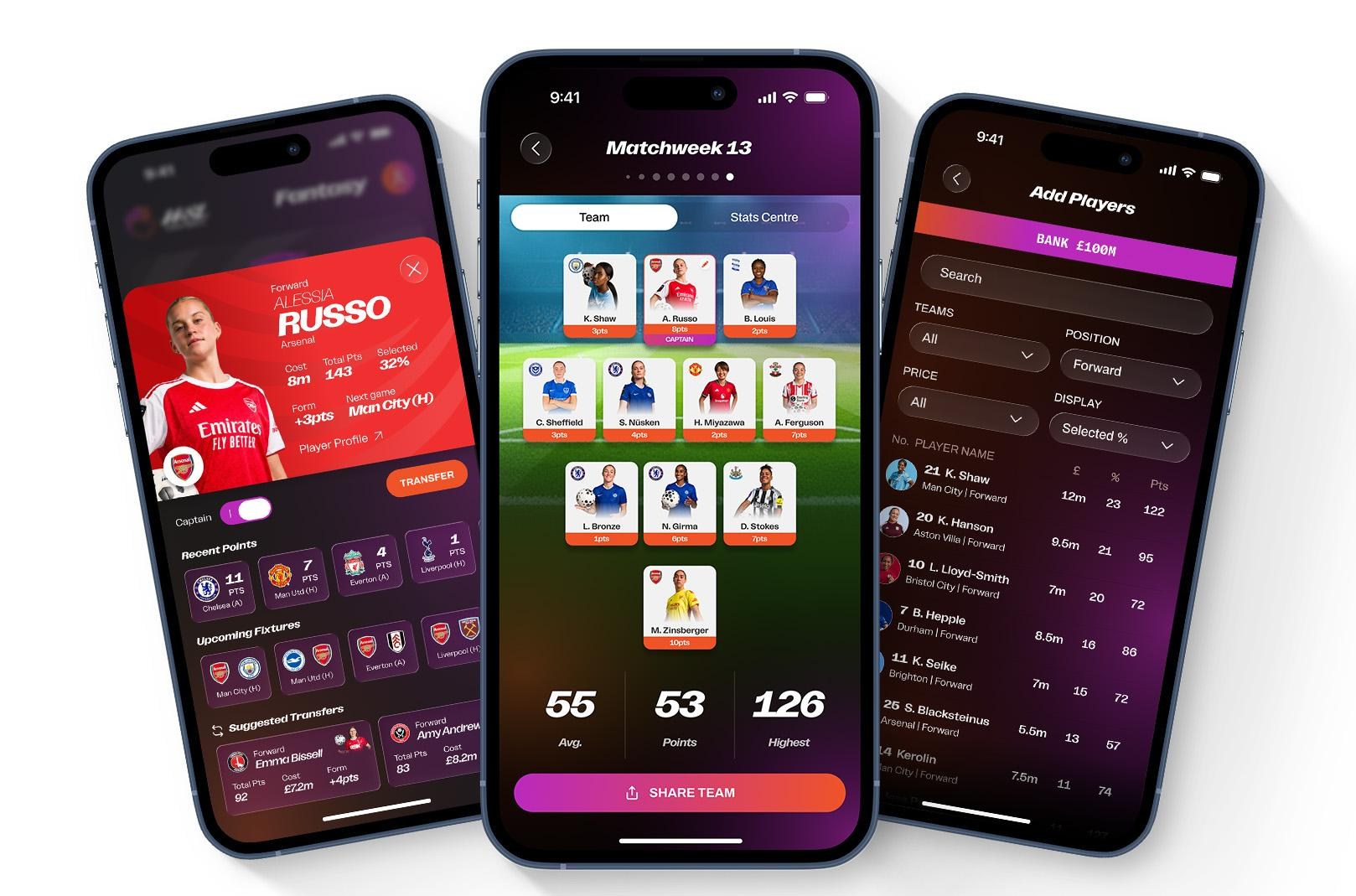 Hình ảnh minh họa về ứng dụng WSL Fantasy