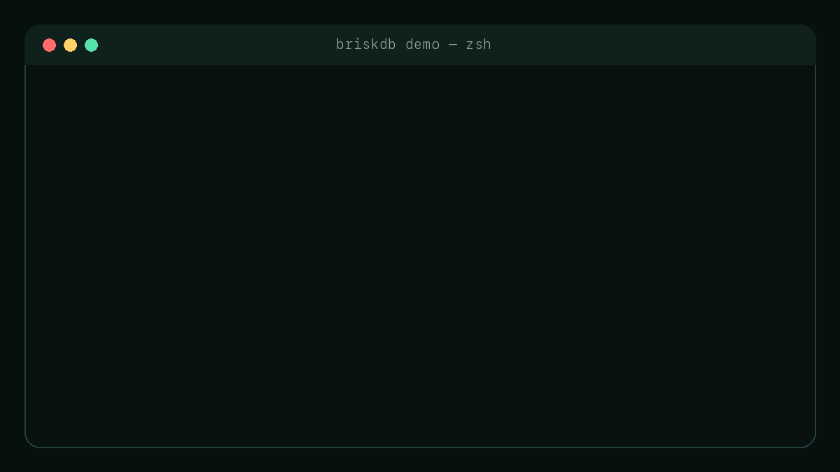 Demo BriskDB