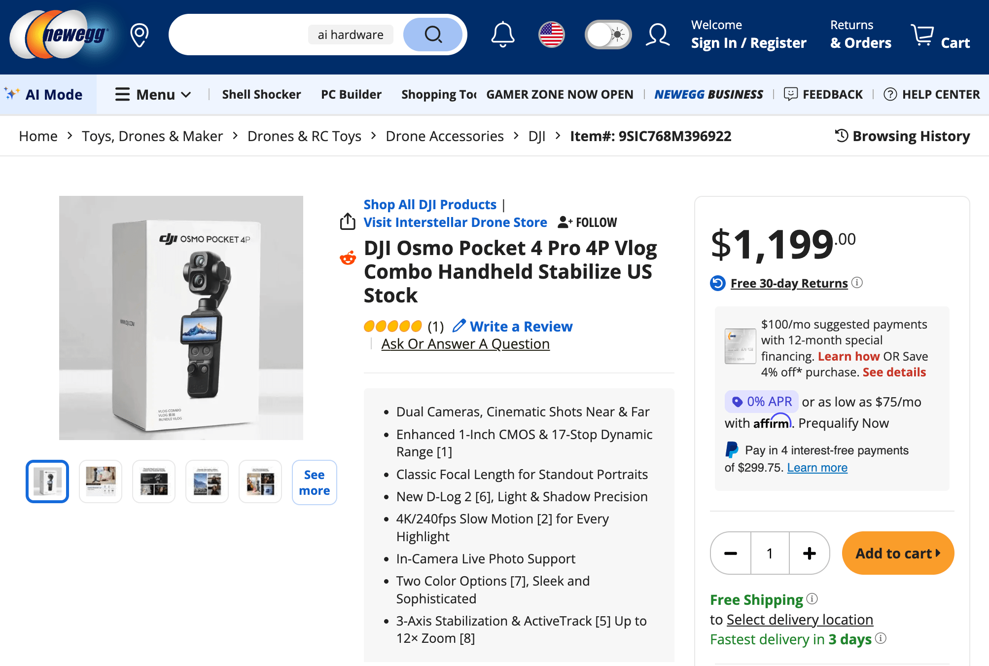 Hộp sản phẩm DJI Pocket 4 Pro