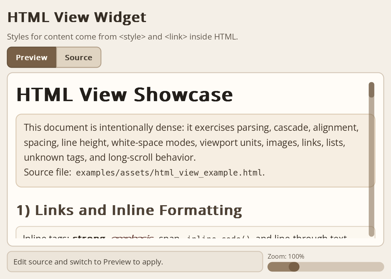 Ví dụ HTML view trong Adi2