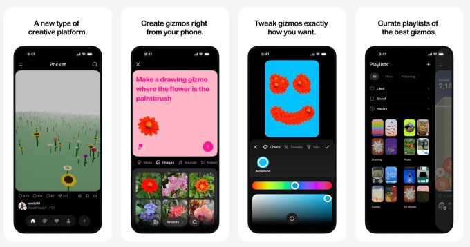 Mô tả giao diện ứng dụng Pocket của Meta