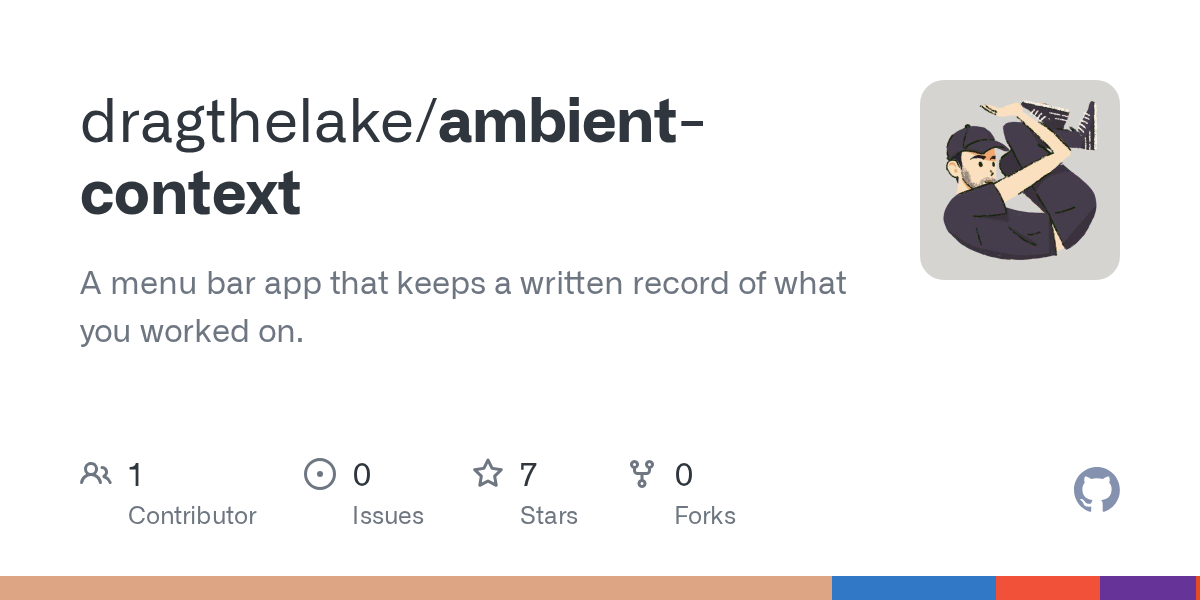 Ambient Context: Ứng dụng macOS ghi nhớ công việc dưới dạng Markdown, tích hợp AI