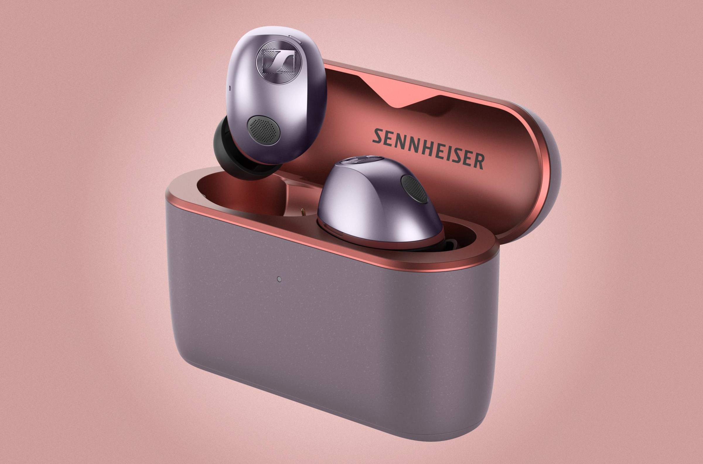 Hộp sạc và tai nghe Sennheiser Momentum 5 với thiết kế thanh thoát hơn
