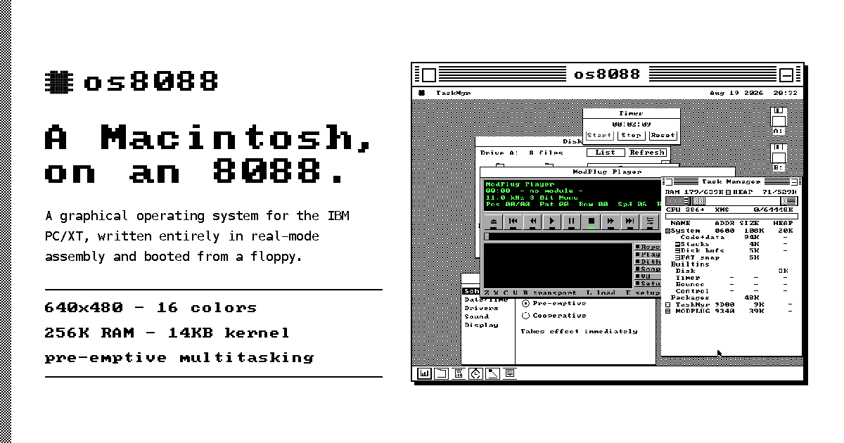 os8088.com: Biến IBM XT thành trình duyệt web, chạy CP/M và Microsoft Word 1.1a
