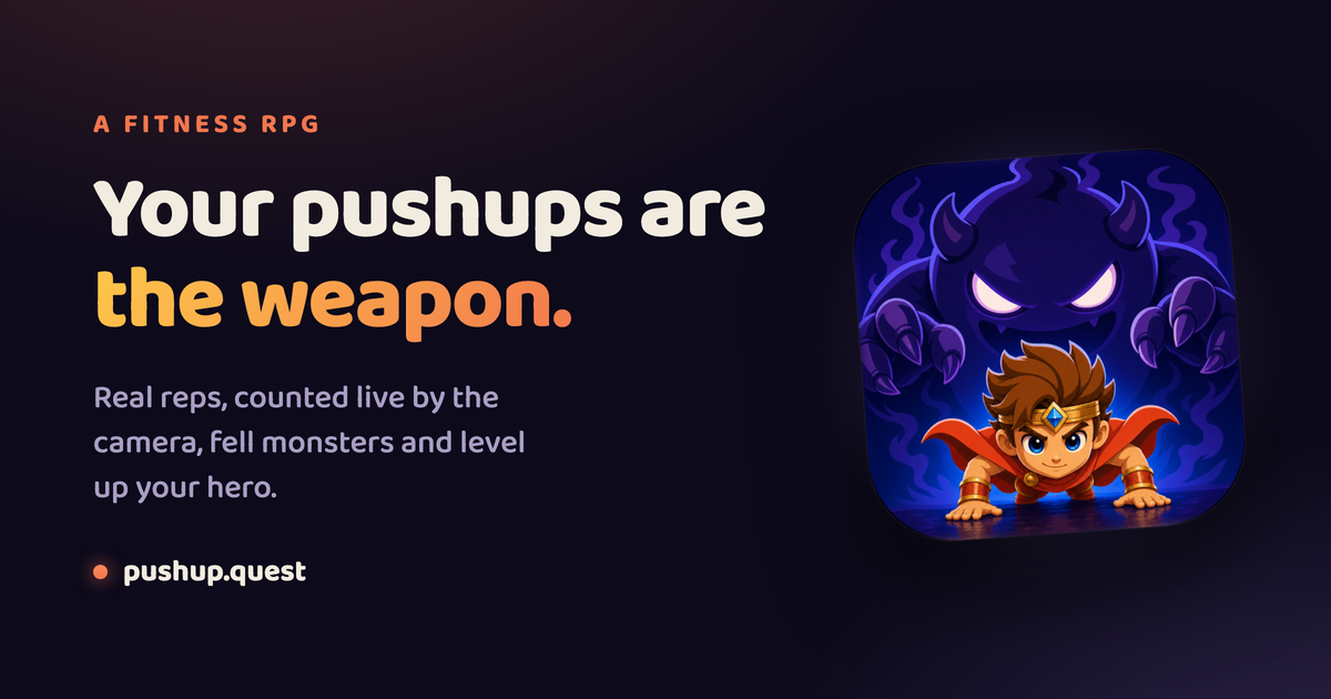 Pushup RPG: Biến mỗi lần hít đất thành đòn tấn công trong game nhập vai đếm rep bằng camera