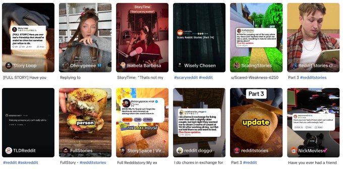 Ảnh minh họa giao diện Reddit Stories trên TikTok