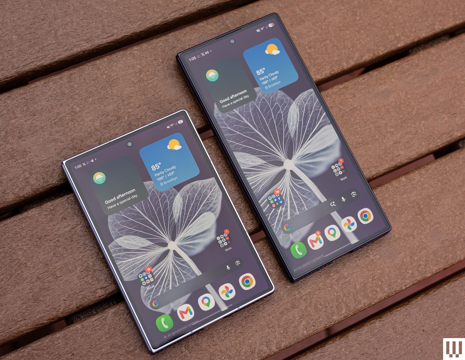 Samsung Galaxy Z Fold8 và Z Fold8 Ultra bên cạnh nhau