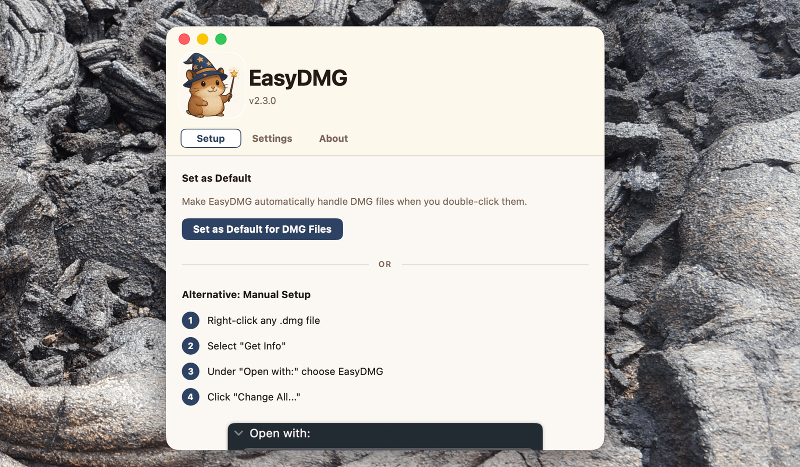 Ảnh minh họa giao diện EasyDMG